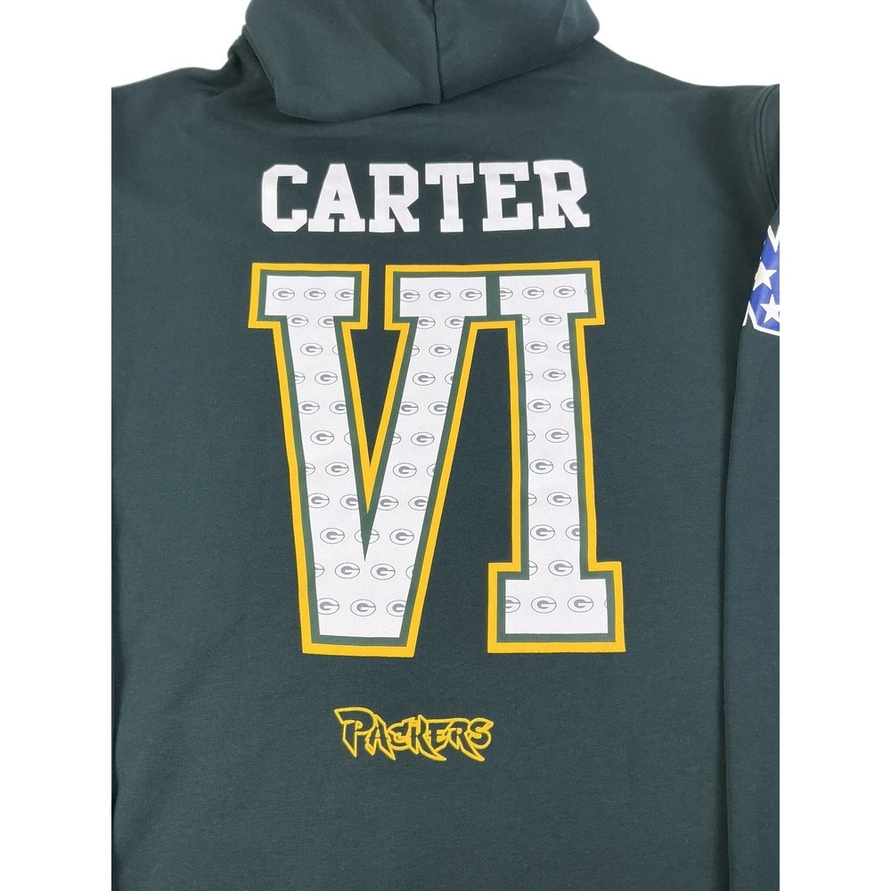 Mitchell & Ness Lil Wayne Packers Hoodie Green Bay NFL Throwback Mens XL - Picture 9 of 16
